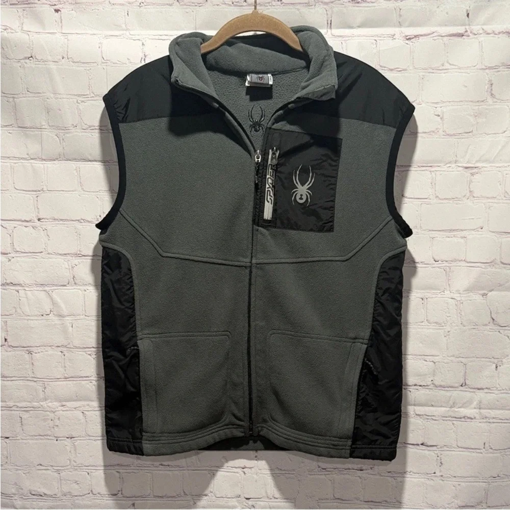 Spyder Kids‎ Boys Charcoal and Black Fleece Vest Size XL